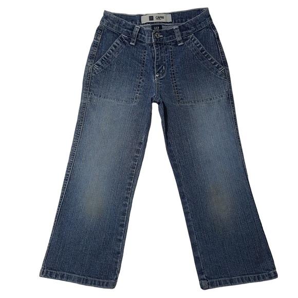 Capri En Jean Slim Gap Pour Fille Taille 7 - Bleu Délavé - Parfait Pour Le Printemps/été